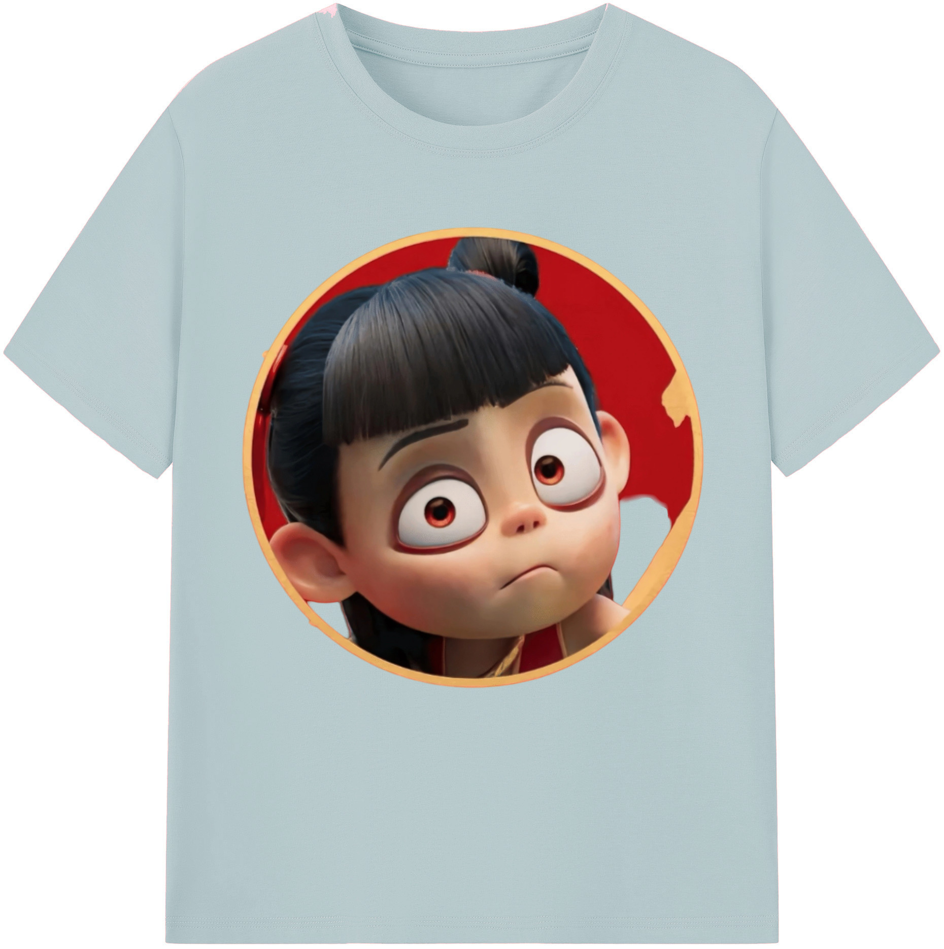 （画像用） Ne Zha 2 ナタ 魔童の大暴れ 綿100％半袖Tシャツ（フロントプリント）